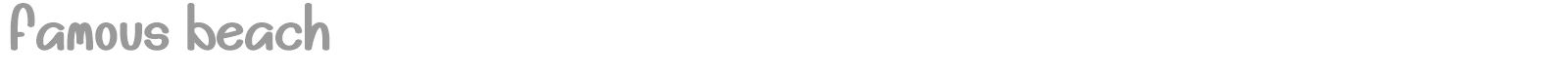 Famous Beach font preview